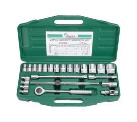 Комплект 12-гранных торцевых головок (8-32 мм) 24 предмета Hans 4624-2MB2G 