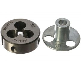 Круглая ручная плашка с направляющей в наборе М5х0.8, HSS, Ф25х9 мм Thorvik D-DRIVE MDG508 52861 