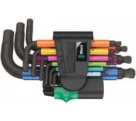 Набор Г-образных метрических ключей WERA 950/9 Hex-Plus Multicolour 2 BlackLaser WE-133164 