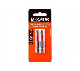 Бита торсионная (2 шт; SL0.8x5.5; 50 мм) REDVERG 6654210 