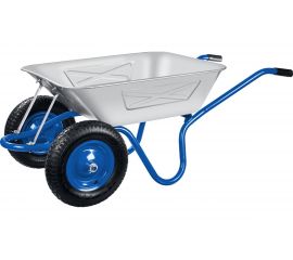 Усиленная тачка Зубр ПТ-350 строительная двухколесная 39913 