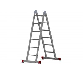 Двухсекционная шарнирная лестница Новая Высота 2х6 604426 