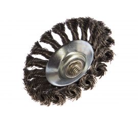 Щетка зачистная для УШМ плоская 100 мм, М14х2, витая АвтоDело 44027 11385 