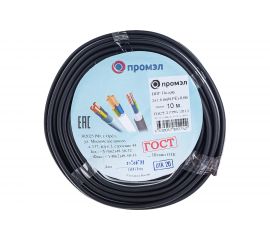 Кабель Промэл твердый плоский негорючий ВВГп-нг 3*1,5 ГОСТ 10М 4630017892242 