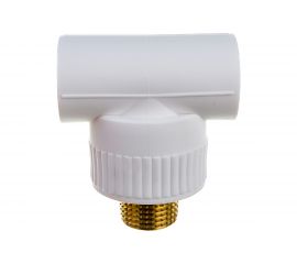 Комбинированный тройник Blue Ocean полипропиленовый, резьбовой НР - 20х1/2 PPRF/ETT(W)-20х1/2"" 