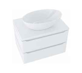 Тумба для ванной MIXLINE ""ВИКТОРИЯ-70"" Софт белый, под умывальник Джой-46Триумф-56/Ringo-53 ПВХ 547202 