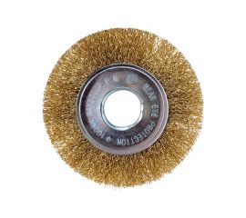 Щетка плоская (100х22.2 мм; латунированная волнистая 0.35 мм) для УШМ Elitech 1820.074600 