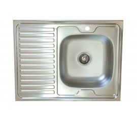 Мойка из нержавеющей стали Лидер 80х60 см, толщина 0.4 мм, правая 