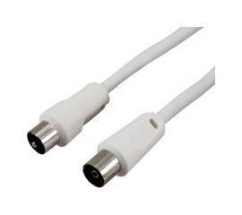 Шнур REXANT, ТВ гнездо - ТВ штекер, длина 5 метров, белый 18-0005 