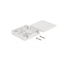 Оптическая розетка на 2 адаптера SC, 86х86х24 мм, белая LAN-SBF2-WH 