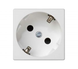 Розетка с заземлением Simon, 2P+E, модуль К45, безвинтовой зажим, 16А, 250В, белый СK11-000009 