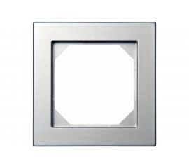 Одноместная рамка LIREGUS Эпсилон K14-245-01 E/Mt серебро 28-186 