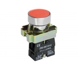 Кнопка управления IEK, LAY5-BA41, без подсветки, красная BBT60-BA-K04 