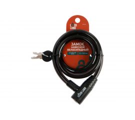 Навесной велосипедный замок TUNDRA 12x1200 мм, английский ключ с пластиковой ручкой 3299284 