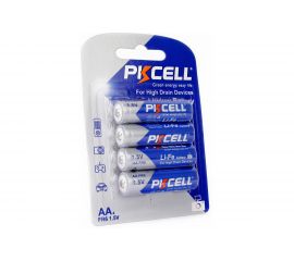Литиевый элемент питания PKCELL тип - AA 4 шт в блистере Li-Fe AA-4B 