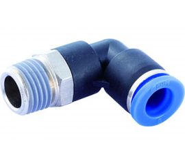 Фитинг цанговый угловой с наружной резьбой M5x0.8 для трубки диаметром 6 мм SHPI PL 06-M5 