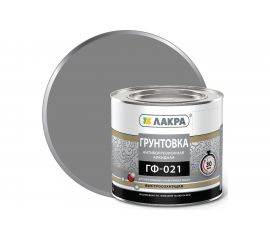Грунт ЛАКРА ГФ-021 быстросохнущий, серый, 1.8 кг Лк-00012148 