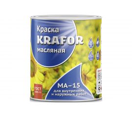 Масляная краска Krafor МА-15 черная 0.9 кг 14 26374 