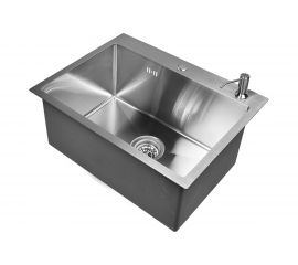 Кухонная мойка из нержавеющей стали WISENT с дозатором и сифоном WS35848/W405A/WGER010 