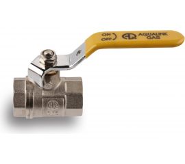 Шаровой кран для газа AQUALINK 1/2 вн-вн ручка 7101 