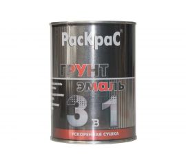 Грунт-эмаль РасКрас 3 в 1, желтая, банка 0,9 кг 4690417021178 