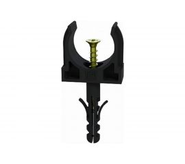 Крепеж-клипса с дюбелем и саморезом Промрукав черная, д25, 10 шт PR13.0313 