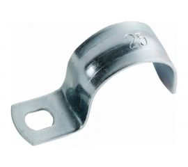Оцинкованная скоба с одним отверстием Экопласт для трубы D25 мм, 5 шт. 43725-5 