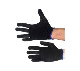 Хлопчатобумажные перчатки STARTUL без ПВХ-покрытия, черные, р. 9 ST7501 