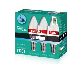 Светодиодная лампа Camelion LED7-C35-3/845/E14 7Вт 220В ПРОМО 3 14712 