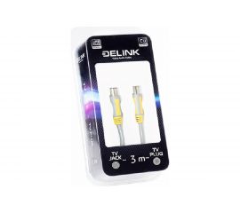 Антенный удлинитель delink TVгнездо - TVштекер 3,0м Grey пластик TVPJ030P 6961 
