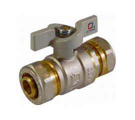 Шаровой кран для воды СТМ СТАНДАРТ 16х16, ц/ц, бабочка CWPB1616 