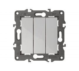 Тройной выключатель ЭРА 14-1107-01 10АХ-250В, IP20, Elegance, белый Б0034249 