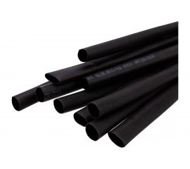 Термоусаживаемая двустенная клеевая трубка REXANT 9,5/4,75 мм черная 10 шт по 1 м 26-2104 
