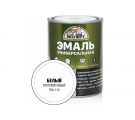 Эмаль универсальная алкидная полуматовая ЭКСПЕРТ белая 0,8 кг 30483 