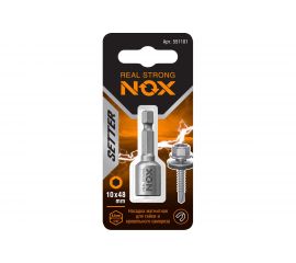 Ключ-насадка магнитная NUT SETTER (10x48 мм; карта) NOX 551101 