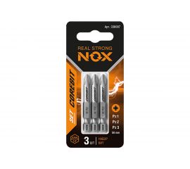Набор бит (3 шт; Pz 1, 2, 3; 50 мм; карта; E6.3) NOX 336007 