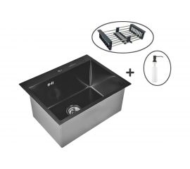 Комплект кухонная мойка из нержавеющей стали WS35848B/W302644B/W405B/WGER010 