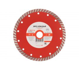 Диск алмазный отрезной Турбо (180x22.2x2.4x10 мм) KRANZ KR-90-0123 