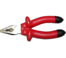 Диэлектрические комбинированные плоскогубцы Промлайн 160 мм обливные рук, до 1000В, CrV, 2-х слойн ПЛ0210104160_z022 