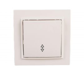 1-клавишный проходной выключатель EKF Минск СП, 10А, бежевый ERV10-025-20 