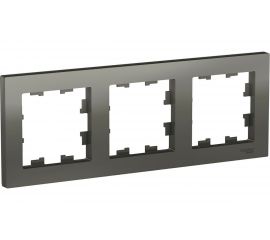 3-местная универсальная рамка Schneider Electric AtlasDesign сталь ATN000903 