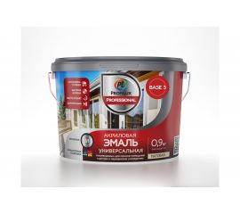 Эмаль акриловая универсальная матовая Profilux Professional база 3, 0,9 кг МП00-000034 
