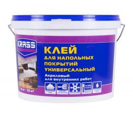Универсальный акриловый клей для напольных покрытий KRASS 14 кг Лк-00005589 