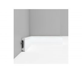 Плинтус напольный Decomaster D234-114ДМ 58x16x2400 мм белый глянец D234-114 ДМ 