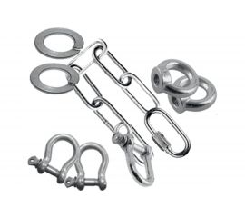 Комплектация мусоросбросов POLIMER GROUP цепь, скоба, карабин AM1 