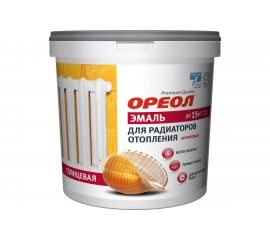 Эмаль для радиаторов отопления Ореол (термостойкая; акриловая; матовая; белая; 0.8 кг) 76020 
