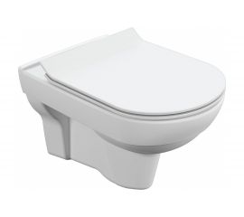 Подвесной унитаз Cersanit City безободковый, сиденье DP Slim, Soft Close, Clip up 447962 