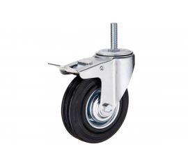 Колесо промышленное поворотное крепление болтом М12 с тормозом SCTB93 75 мм MFK-TORG 4009075 М12 