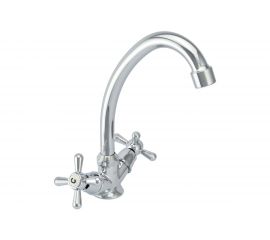 Двуручный смеситель для мойки Istok латунный, кран-букса керамика 0402.774 