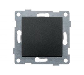 Механизм выключателя GUSI ELECTRIC Ugra 1 клавиша, самовозвратный, СУ, 10А, 250В, графит С11В6-010 